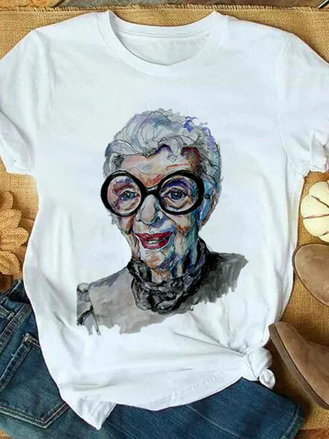 Yellow T-shirt Women Summer Print Lady Casual T Shirt Tops Harajuku Streetwear Short Sleeve Tshirt,Drop Ship P6018B-White