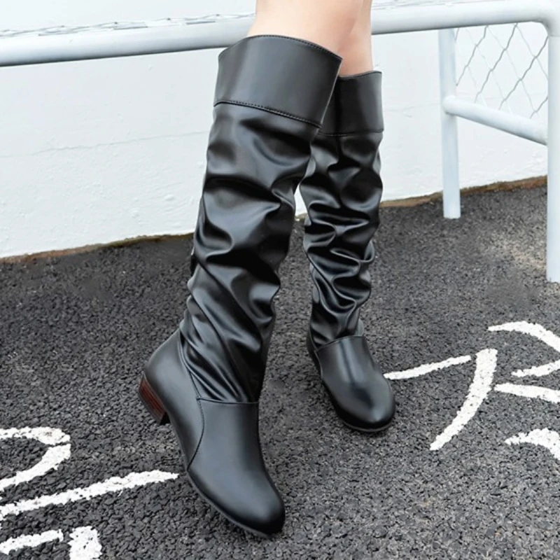 Large Size Women’s High Heel Plus-Width Ankle Boots – Autumn/Winter