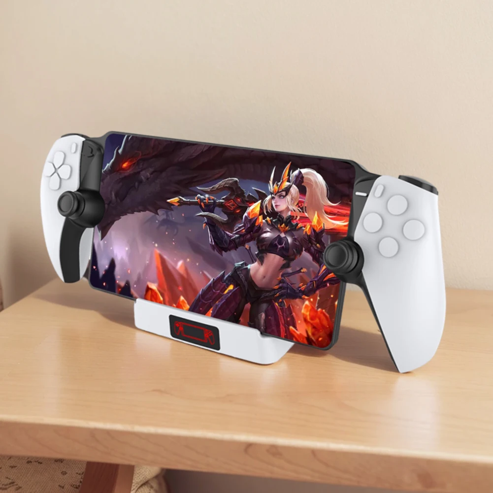 PS5 포털 충전 도크 LED 표시기 게임 콘솔 충전기 도크, 플레이스테이션 포털 핸드헬드 콘솔용 미끄럼 방지 도크