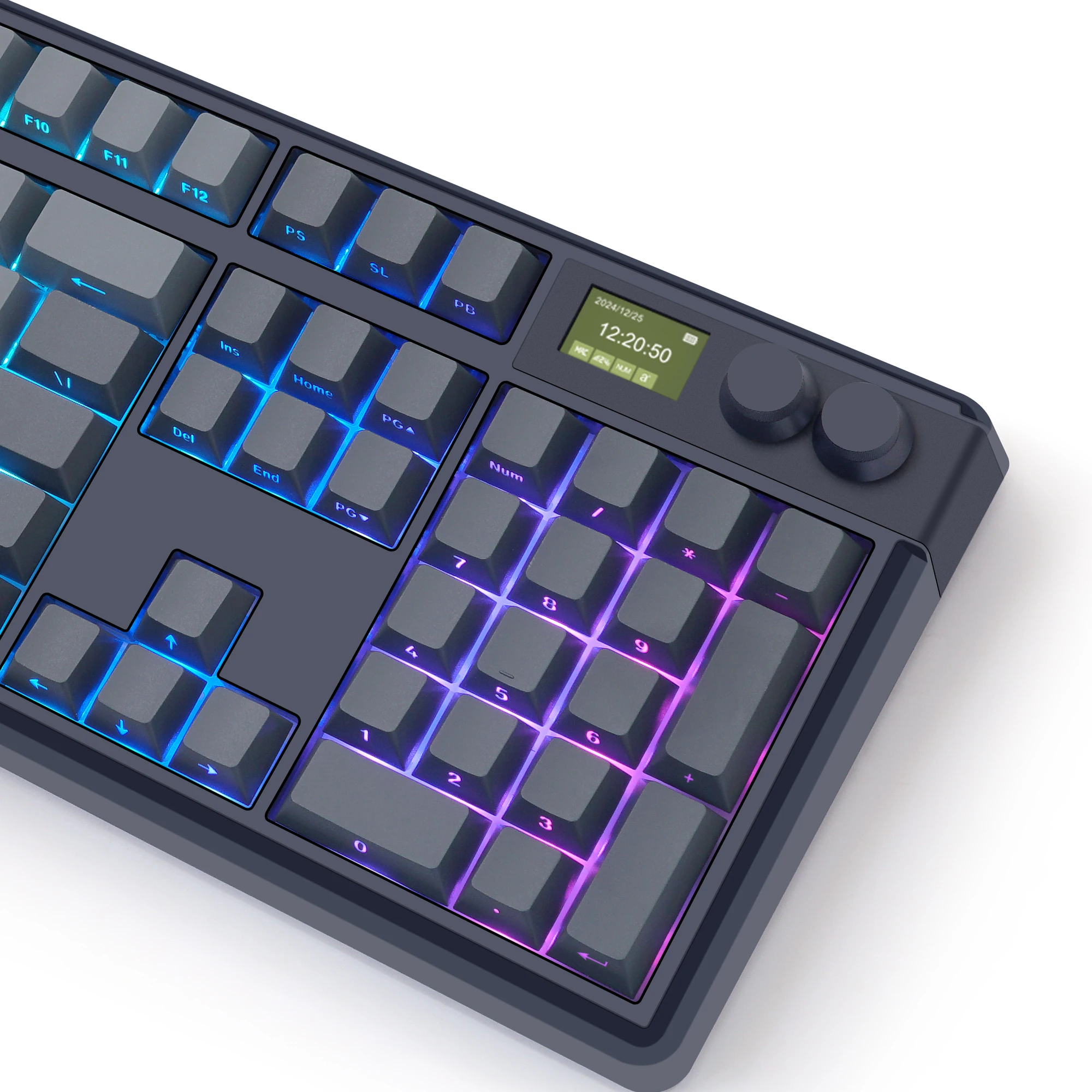 GK104 Lite 3-Mode Mechanical Keyboard 1.14inch screen Switch Hot