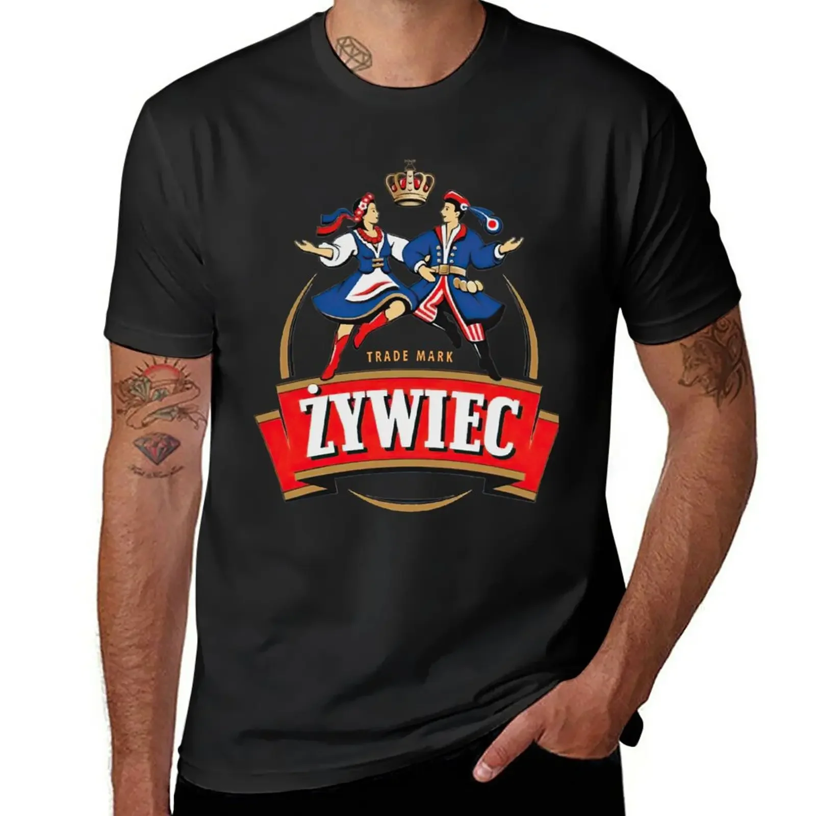 

Винтажные футболки Zywiec с изображением пива, футболки с графическим принтом для мальчиков, футболки большого размера с животным принтом для мужчин