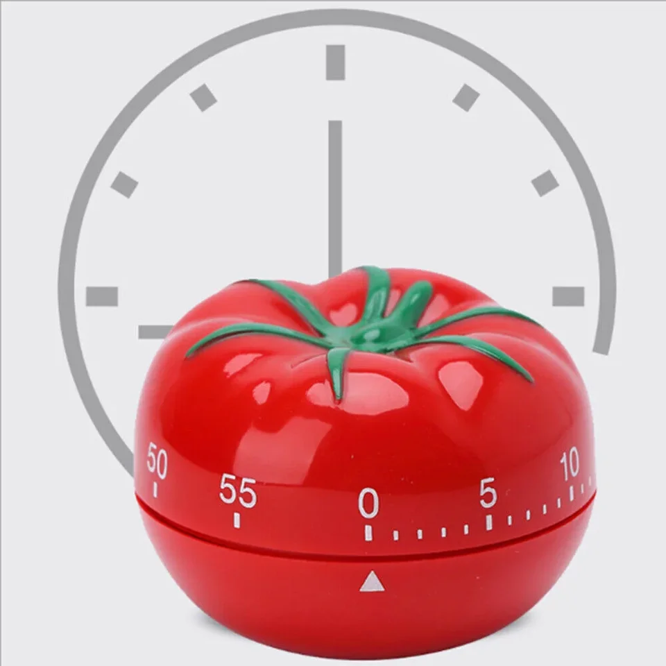 Tomaten keukenwekker, pomodoro-timer, mechanische keukenwekker, 60 Tomaten keukenwekker, pomodoro-timer, mechanische keukenwekker, 60