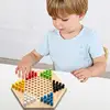 Chinese Checkers Set Wooden Educational Board Kids Classic Checkers Set Strategy Board Set Kid Family Toy Chess board game Gift 3