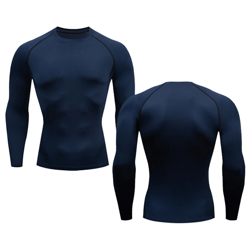 thumbnail image 1 of Camiseta de compresión para hombre, ropa deportiva de verano, camiseta para correr, camisetas deportivas elásticas de secado rápido, camisetas de entrenamiento atléticas para gimnasio para hombre, 1 of 4