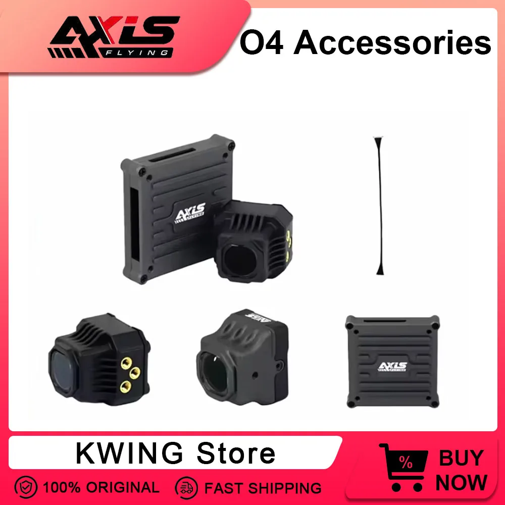 Axisflying ปรับให้เข้ากับ DJI O4 Lite Air Unit Case เลนส์การส่งภาพการกระจายความร้อนชิ้นส่วนอลูมิเนียมสําหรับ DJI O4 Drone FPV