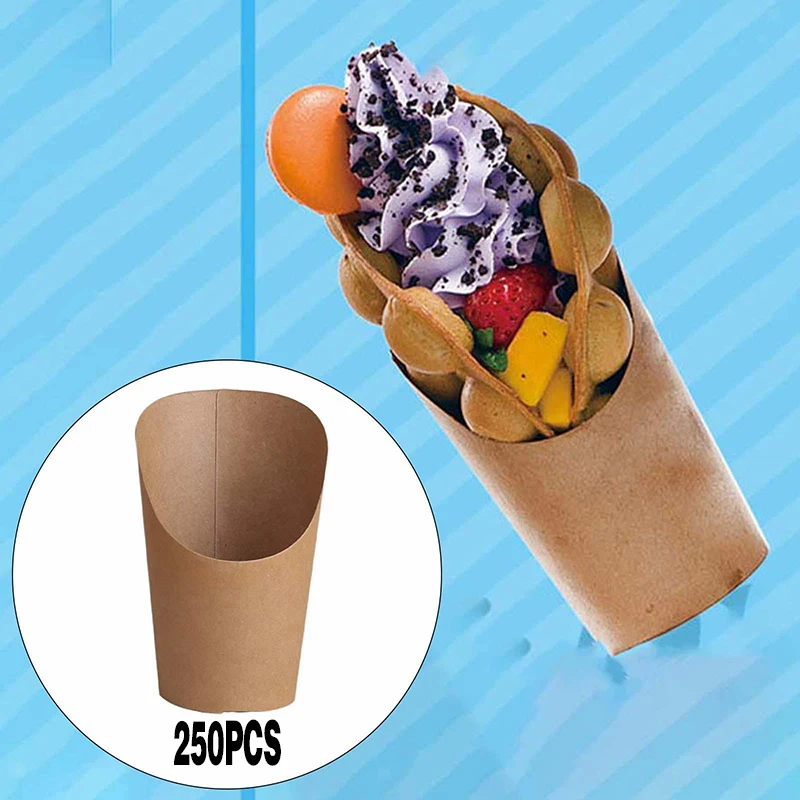 French Fries Holder Kraft Paper Cups Holder Disposable Paper Cup Cones Egg