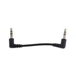 Enhanced 2.7 Double 90 - Degree Stereo Audio Cable (Black)