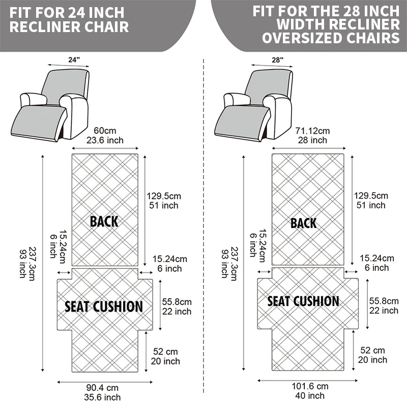 1 Seater Waterproof Quilted Anti-wear recliner sofa covers Pet Dog  Sofa Mat Solid Color Sofa Covers 3