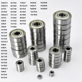 10/50pcs Small Bearings 2mm 3mm 4mm 5mm 6mm 7mm 8mm 9mm 10mm Bore 3x7x3 5x10x4 5x11x4 8x22x7 10x15x4 mm Miniature Bearing