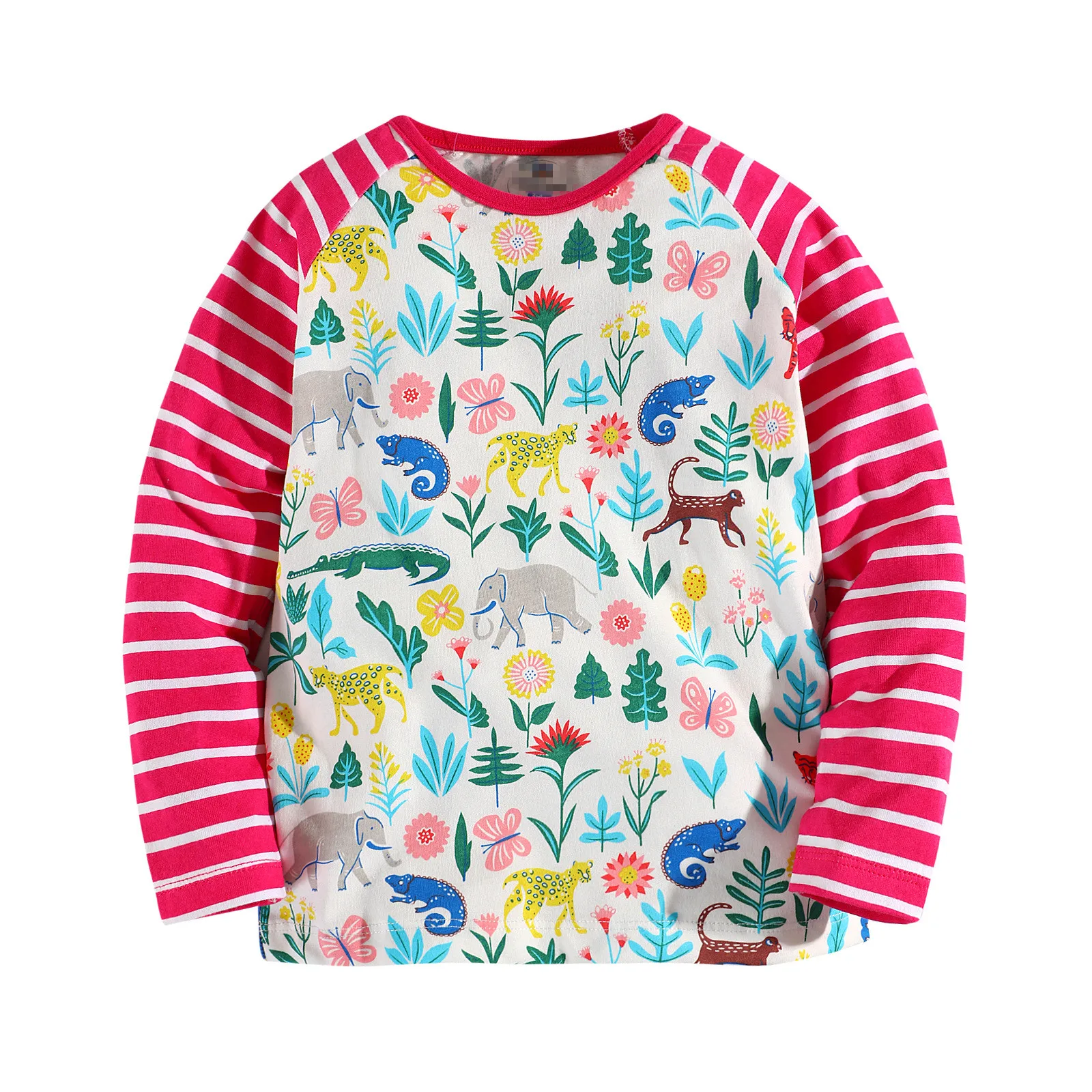 3-12 Years Girls T shirts Long Sleeve Cartoon Hot Selling Baby