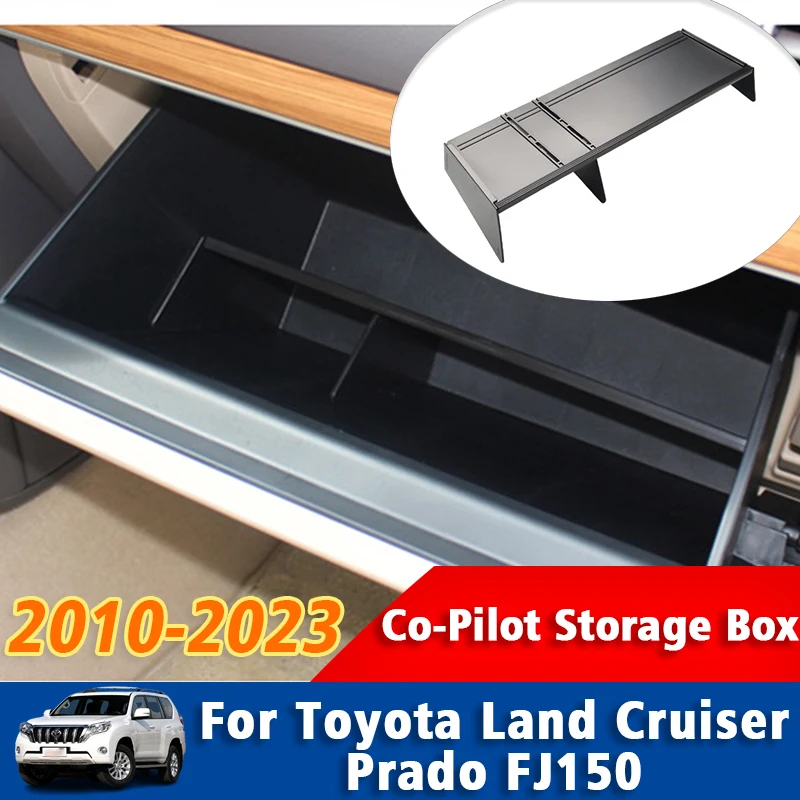 

Car Glove Box Interval Storage Box For Toyota Land Cruiser Prado 150 2010-2023 LC150 J150 FJ150 Co-Pilot Storage Box Accessories