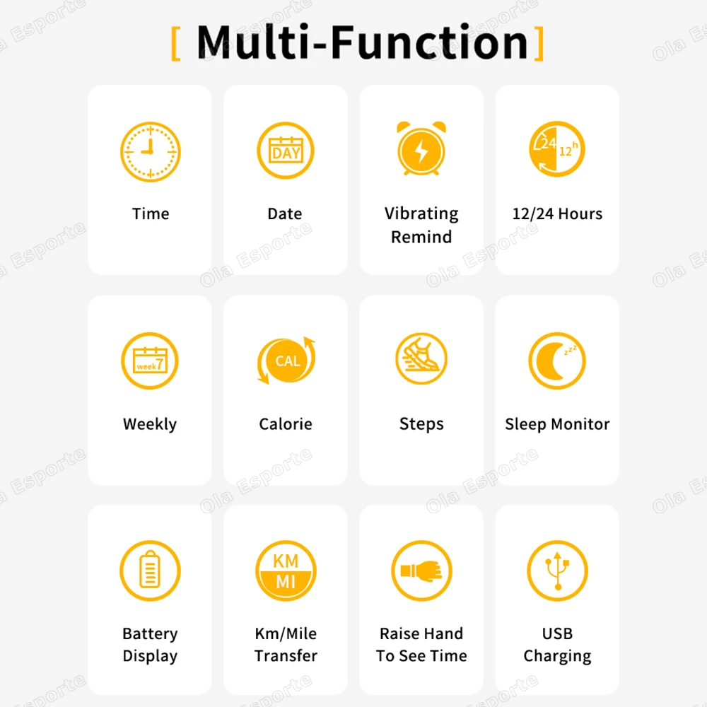 Smart Bracelet LED Digital Waterproof Smart Clock Smartband With running pedometer Monitor Smart Band Vibration Alarm Reminder 2