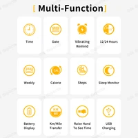 Smart Bracelet LED Digital Waterproof Smart Clock Smartband With running pedometer Monitor Smart Band Vibration Alarm Reminder 2