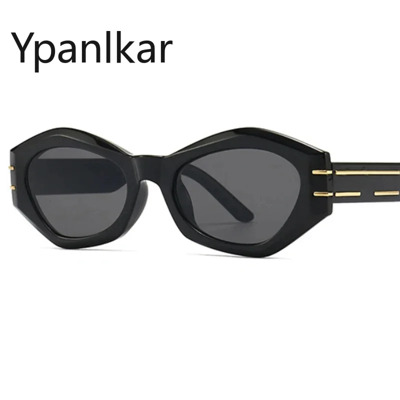 

Luxury Brand Designer Small Frame Sunglasses Women For Men 2023 Trend Polygon Sun Glasses Fashion Vintage Punk Rivet ins Eyewear
