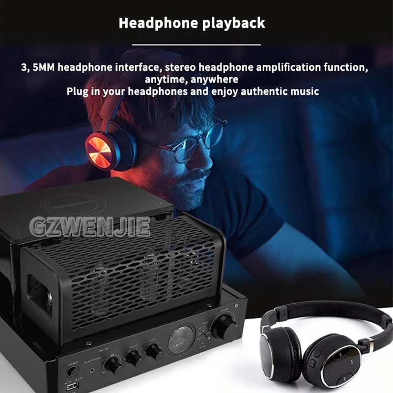 4.2 Intelligent Home Combo Theater Bluetooth Speaker Wooden Subwoofer 3D Surround Sound Memory Play Vacuum Tube Amplifier 150W - Image 3