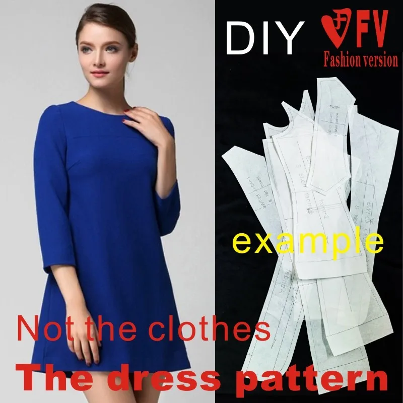 Dresses Sewing Pattern Template Cutting drawing Clothing DIY ((Not selling clothes)) BLQ-177