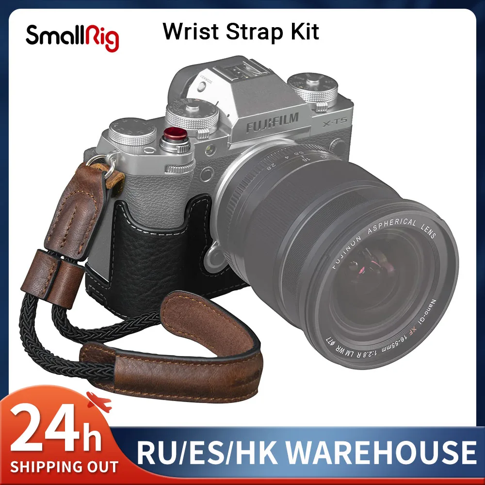 Smallrig Half Case/Kit Cinturino Da Polso Per Fujifilm X-T5 Cinturino Da Polso In Pelle Proteggi Le Tue Fotocamere 3927