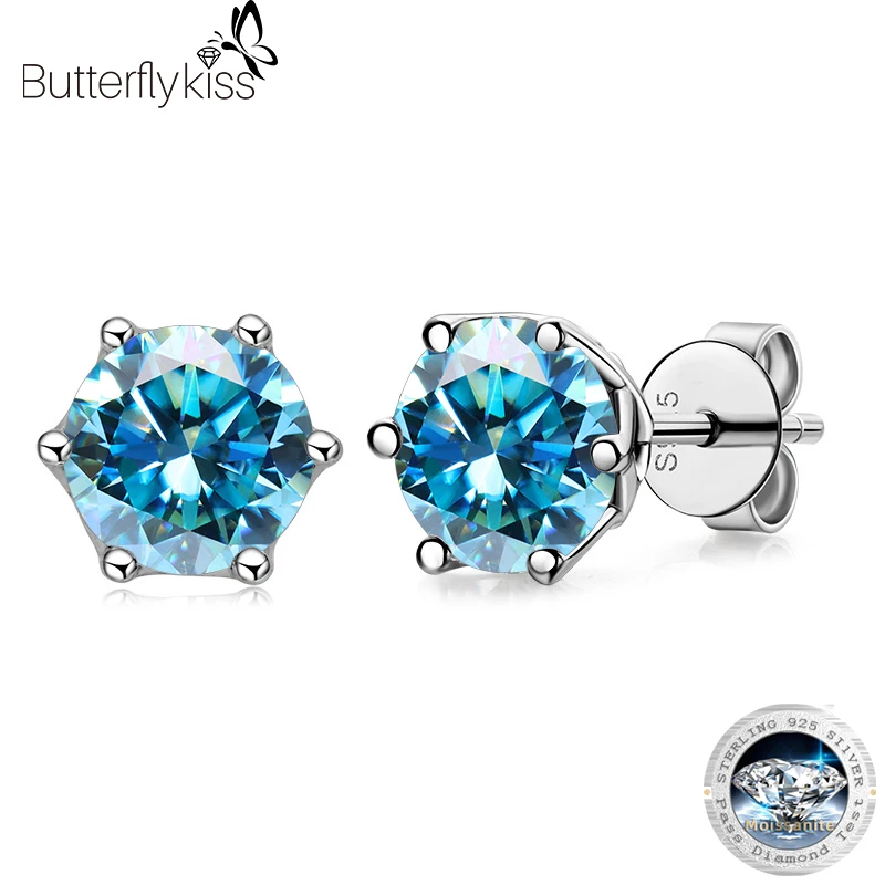 Boucles D'oreilles Papillon En Argent 925 - Zirconium Blanc, Mini, Romantique, Pour Femme - Neuf Avec étiquettes