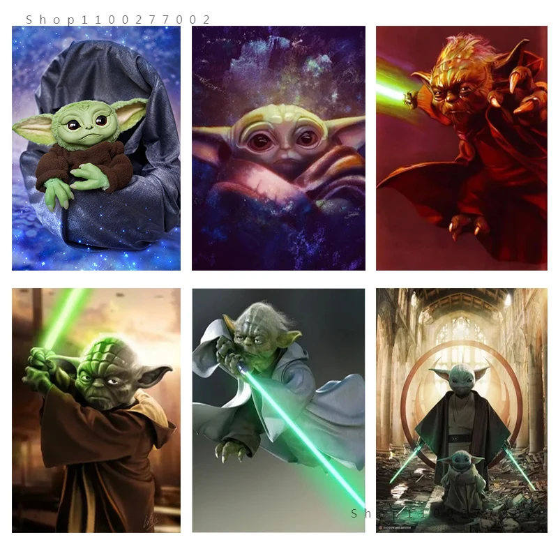 Disney Movie Canvas Painting Star War Yoda Poster E Stampe Immagini Di Arte Della Parete Per La Decorazione Del Soggiorno Decorazione Della Casa Moder