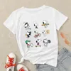 Snoopy Comic T Shirt Women The Eras Tour Printed Harajuku Summer Graphic Peanuts Tshirt Kawaii T-shirt Casual Top Tees Female 3