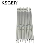 KSGER T12 Silver Soldering Iron Tips Soldering Station Handle Welding Replace T12-B BC2 K C1 C4 D08 D24 D4 I JL02 Soldering Iron 2