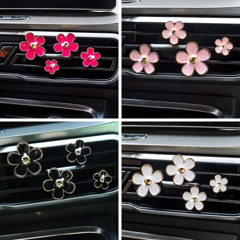 Car Air Freshener 4Pcs/Set Car Outlet Vent Perfume Clips Conditioning Aromatherapy Interior Decoration