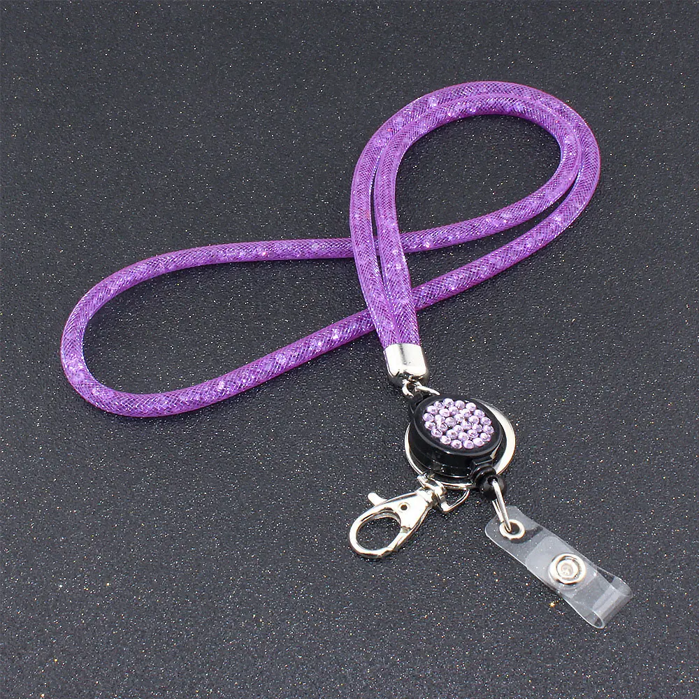 

Universal Retractable Lanyard Badges Holder for Cellphones Office Id Hanging Rope Mesh Necklace Strap Keychain Car Accessories