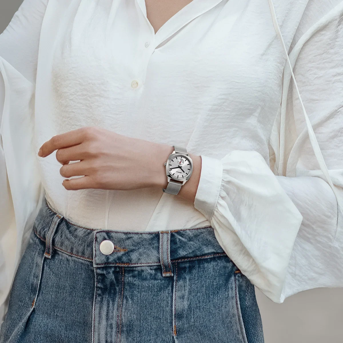BERNY Quartz Ladies Watch Simple versatile railway watch for women Simple Dial Wristwatch Waterproof Leisure Watch for Women 5