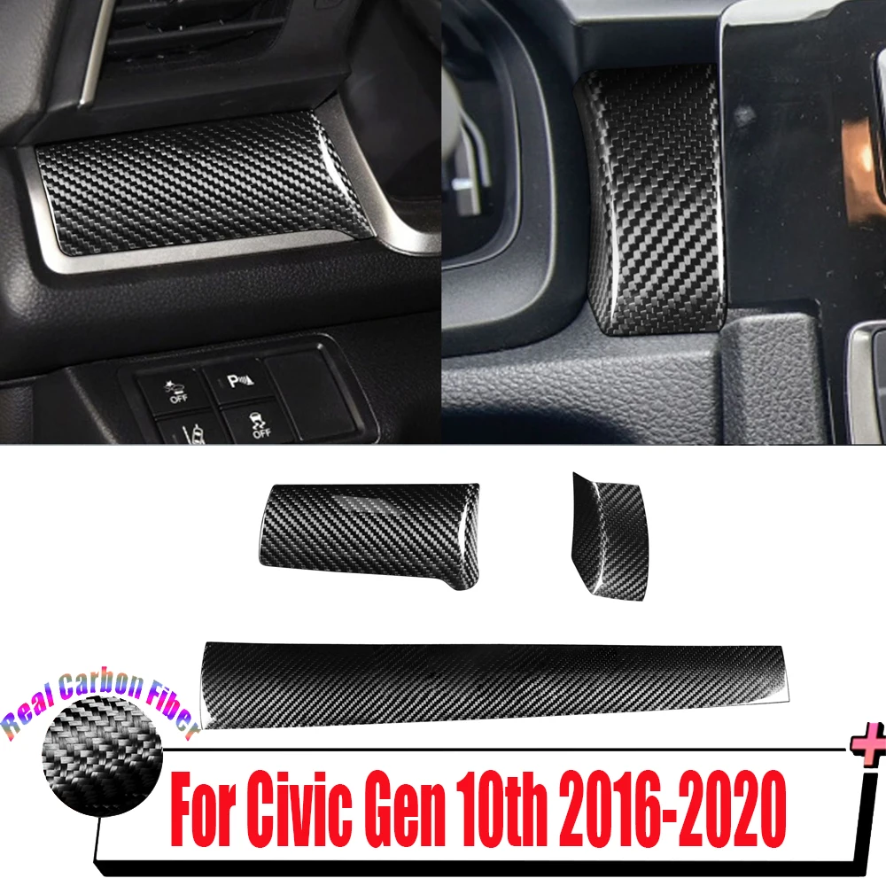 

Center Console For Honda Civic 10th Gen 2016-2021 Central Control Panle Decals Trim Stickers Paste Car Interior Accessories