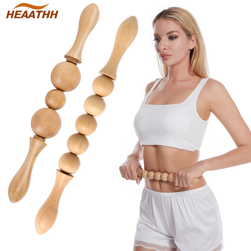 Bastone Per Esercizi In Legno Palmare Palestra Corpo Vita Posteriore Gamba Trigger Point Muscle Roller Sticks Massaggiatore Assistenza Sanitaria
