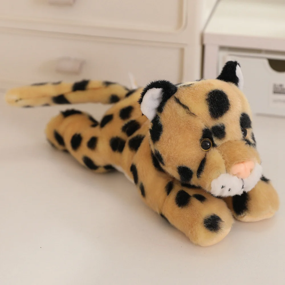 20/30cm couché forêt animaux jouets en peluche réaliste bébé animaux mignon zèbre girafe léopard Lion peluches peluche poupée Giftable 6