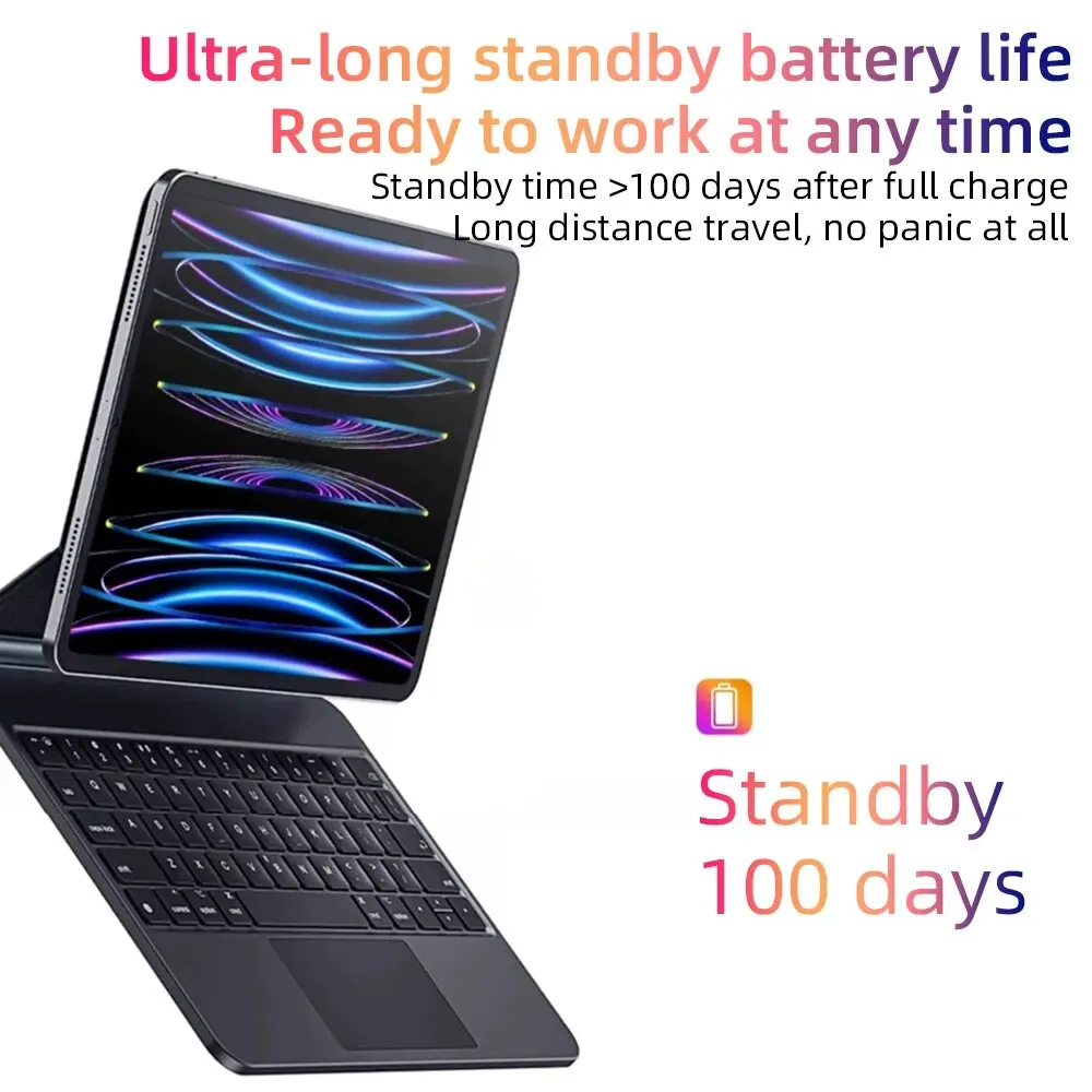 Backlight Magic Keyboard for iPad Pro 12 9 12.9 M2 for iPad Pro 11 10th Air 5 Air 4 Bluetooth Keyboard Folio