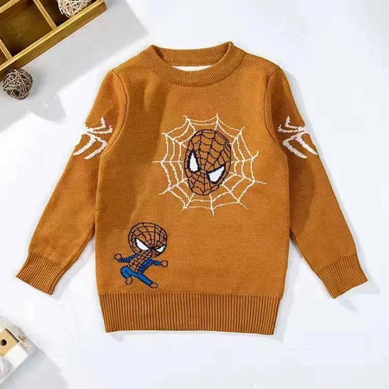 Baby Boys Sweater with Cartoon Print for Autumn Winter baby boy pajama tops