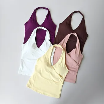 V-neck Cross Halter Vest Sports Bra 1
