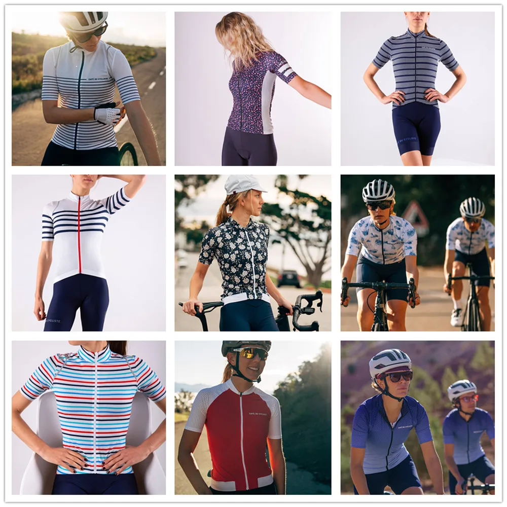 Cafe Du Cycliste Women Cycling Jersey Top Summer Mountain Bike Clothing Maillot Ciclismo Short Sleeve Mtb Team Cycling Shir