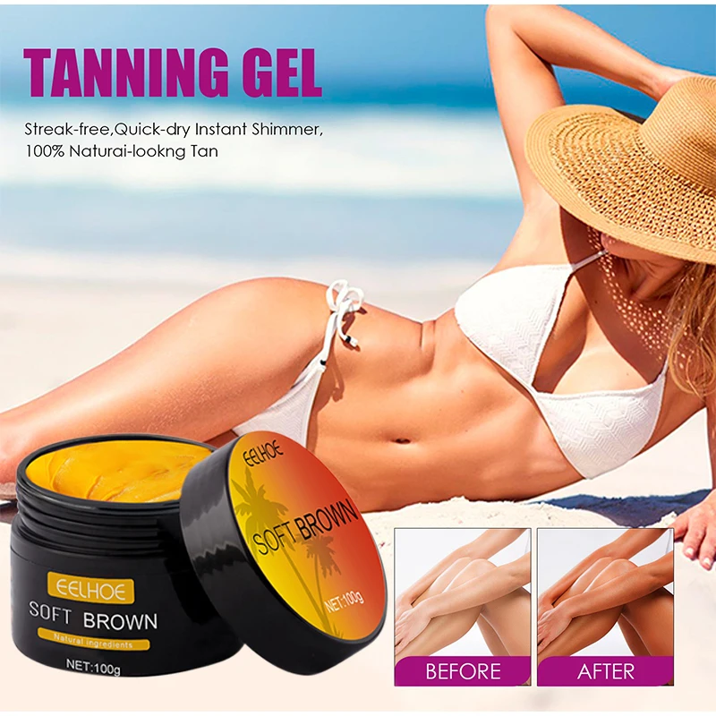 50ml/100ml Skin Tanning Cream Summer Fast Tanning Sexy Bronzer Long Lasting Repair Moisturizing Face Body