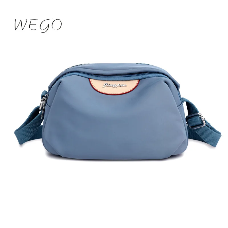 

Нейлоновые повседневные сумки через плечо на молнии, вместительный водонепроницаемый односторонний нейлоновый кошелек-клатч