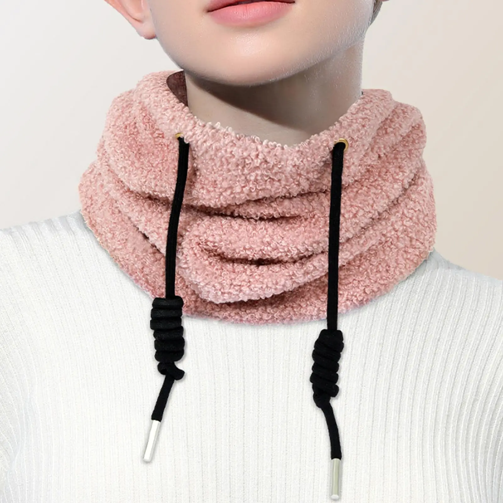 Winter Neck Tube Scarf Thermal Windproof Polar Fleece Bandana Face Cover Unisex Adjustable Hiking Cycling Running Neck Warmer