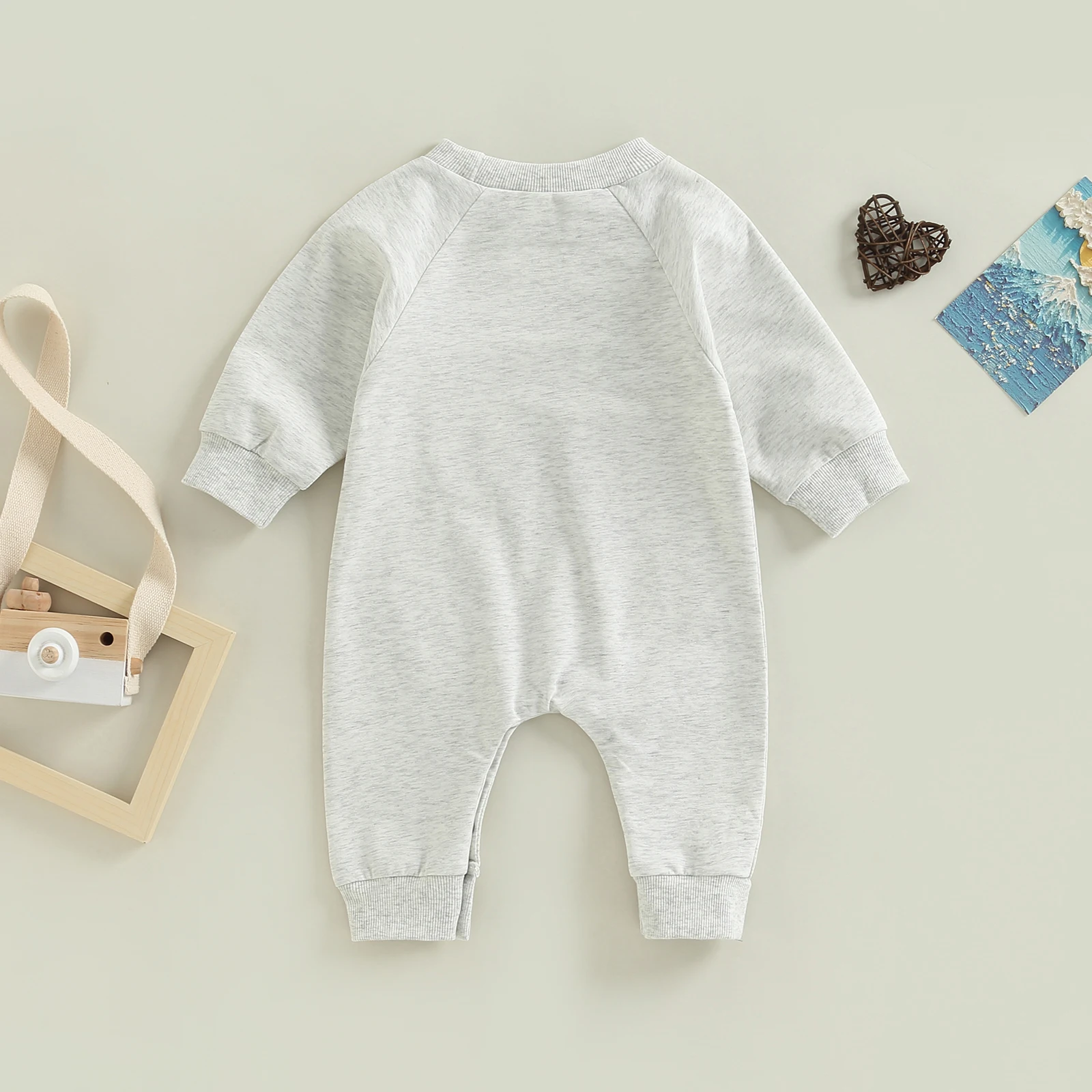 Baby Cartoon Letter Print Romper 3