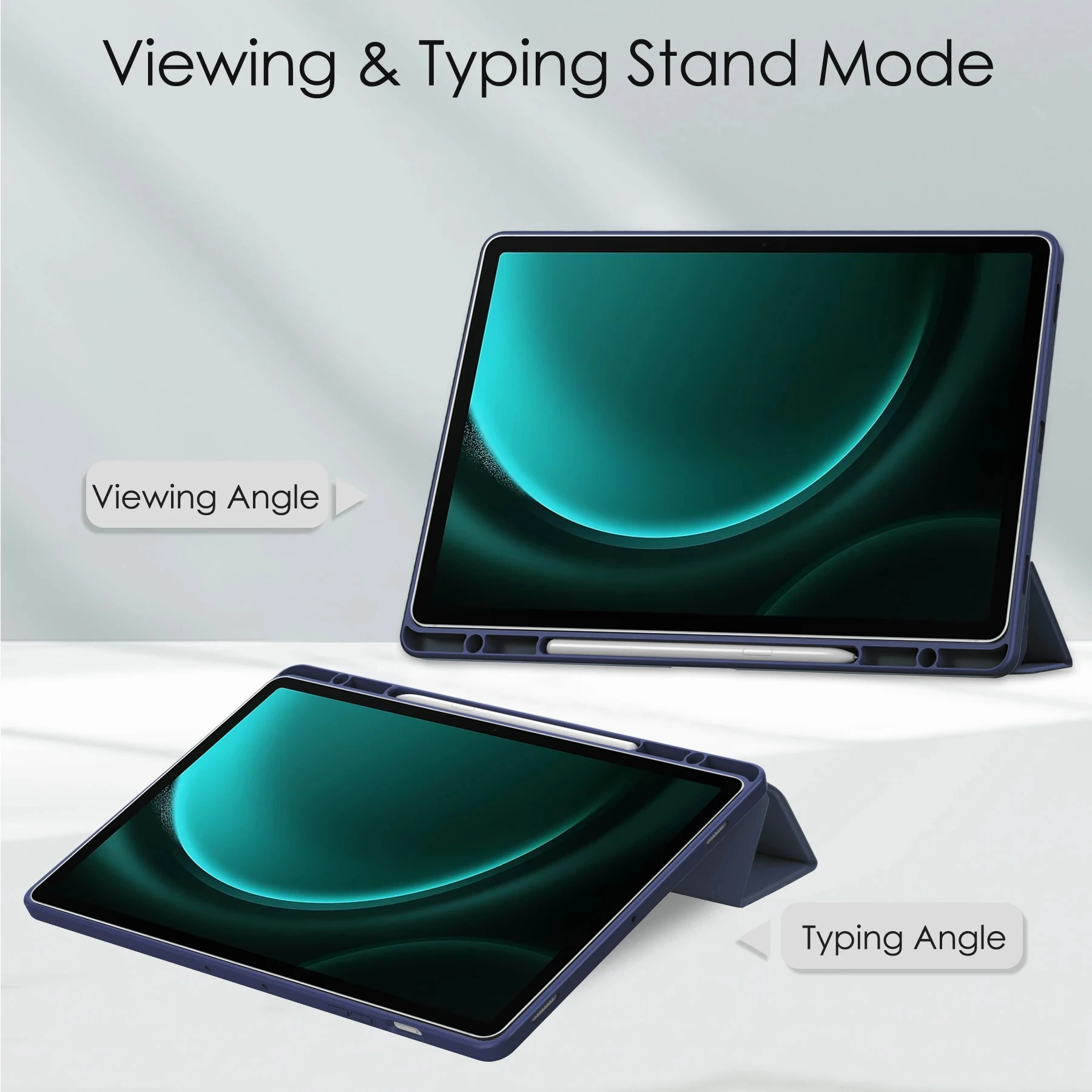 Enhanced Shockproof Silicone Protective Tablet Case with Hard PC+TPU Bumper