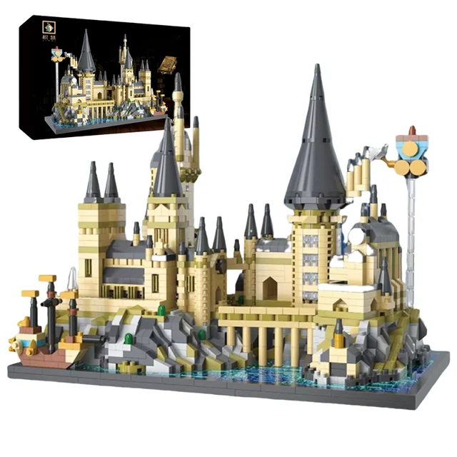 Medieval Castle Architecture Model Brick Creative Desktop Decoration Magic Castle Building Blocks Set Kids DIY Adult Toys Gift 1