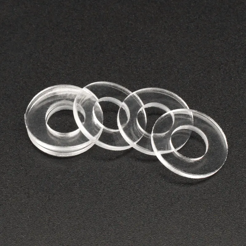 Plastic Washers M1.2-M12 Soft/Hard Plastic PVC Transparent Insulating Plain Gasket Ring Spacer Flat Washer