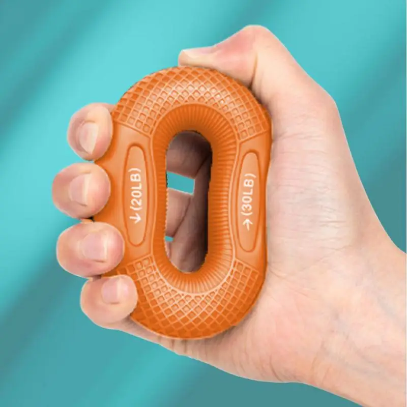 Silicone Hand Grip Strengthener 20-80LB Gripping Ring Finger Trainer Carpal Expander Muscle Finger Stretcher Relieve Wrist Pain