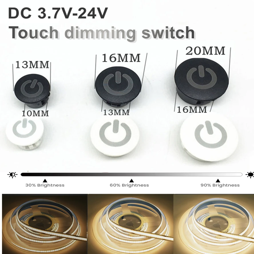 2-1PCS สมาร์ทหรี่แสงได้ Home Touch Sensor ปุ่ม Controller สําหรับ DC5V 12V 24V Smart Home Light Strip LED Dimmer Controller 1