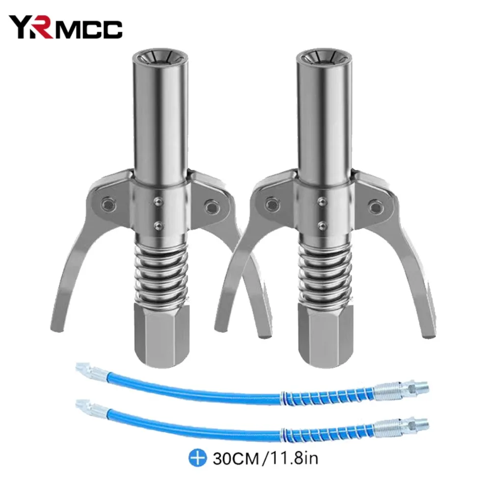 2PCS Grease Gun Coupler Kit 10000 PSI NPTI/8 Oil Pump Quick Release