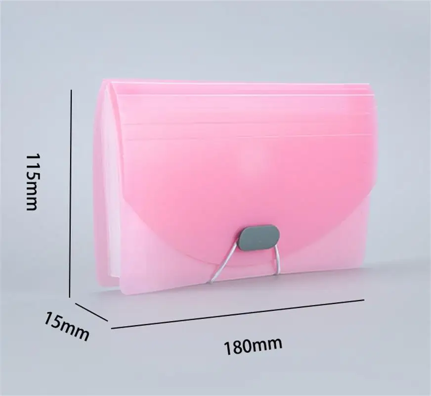 A6 멀티 레이어 파일 폴더, 13 그리드 확장 지갑, 오르간 가방, 컬러 대용량 티켓 클립, 청구서 보관 정리함, 신제품