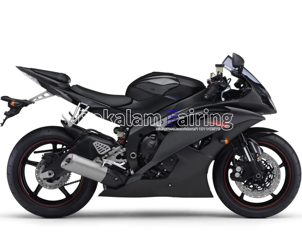 

For Yamaha YZF600 R6 2008-2016 YZF-R6 08 09 10 11 12 13 14 15 16 YZF R6 Black Motorcycle Fairings (Injection molding)