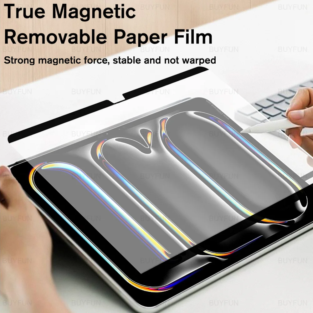Like Paper Magnetic Screen Protector for iPad Pro 13 2024 Matte Anti-Glare Writing Film for iPad Air 11 inch Removable Draw Film 2