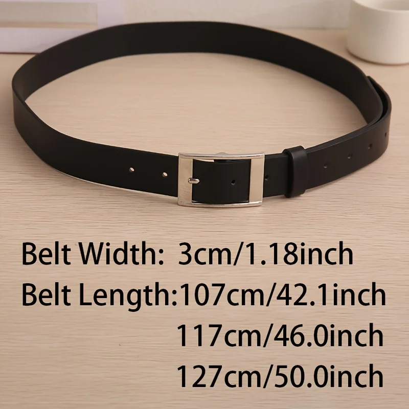 New Luxury Belt for Men PU Leather Belt Metal Pin Buckle High Quality Famous Brand Designer Waist Strap Belt for Jeans Plus Size