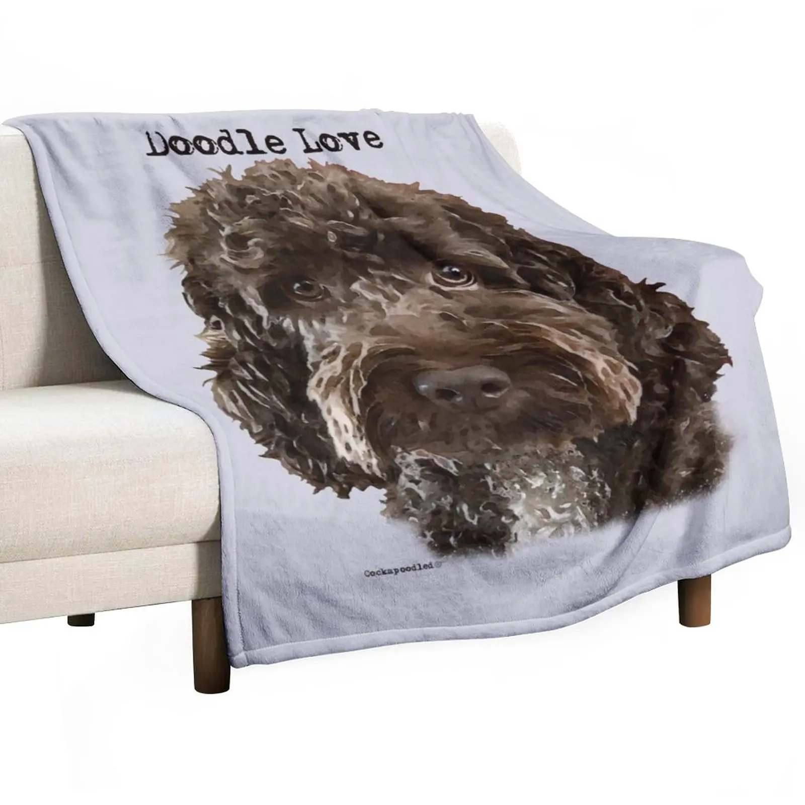 

Chocolate Brown Doodle Dog Throw Blanket Soft Bed Blankets Multi-Purpose For Sofa